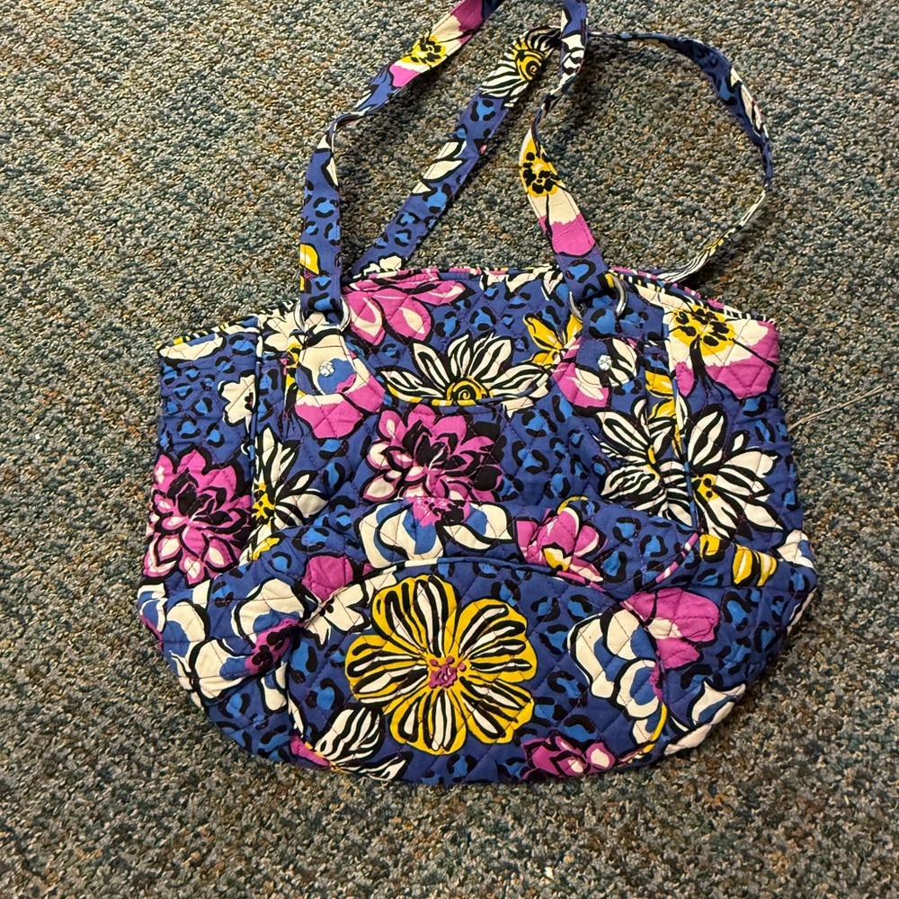 Vera Bradley Blue and Pink Floral Tote